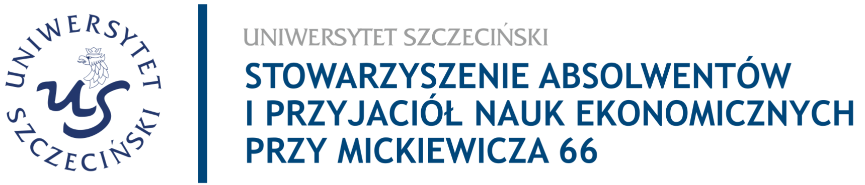Logo: Stowarzyszenie Absolwentów i przyjaciół Nauk Ekonomicznych przy Mickiewicza 66