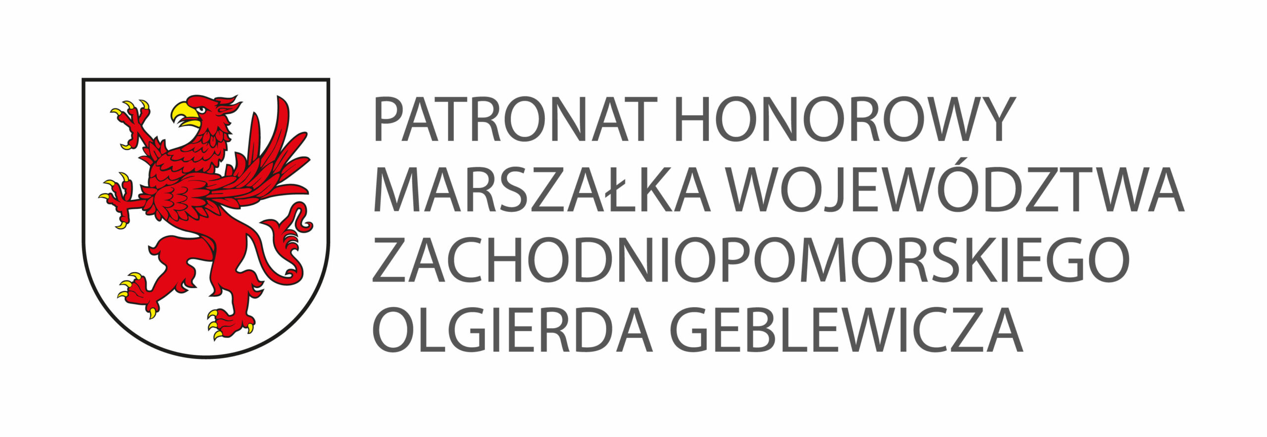 Logo: Patronat Honorowy Marszałka Województwa Zachodniopomorskiego Olgierda Geblewicza